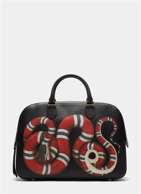 snake print gucci shoes|Gucci snake print duffle bag.